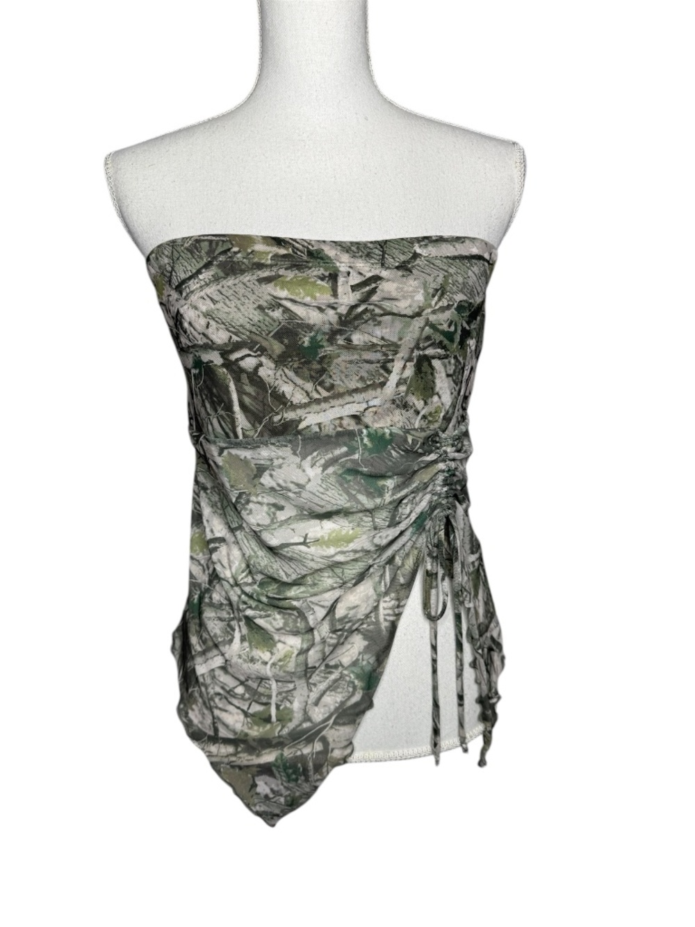 Rebellious Dreamer‎ XL camouflage strapless ruching top
